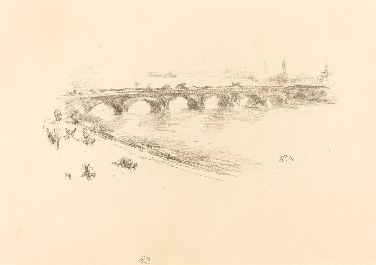 Evening, Little Waterloo Bridge by James Abbott McNeill Whistler