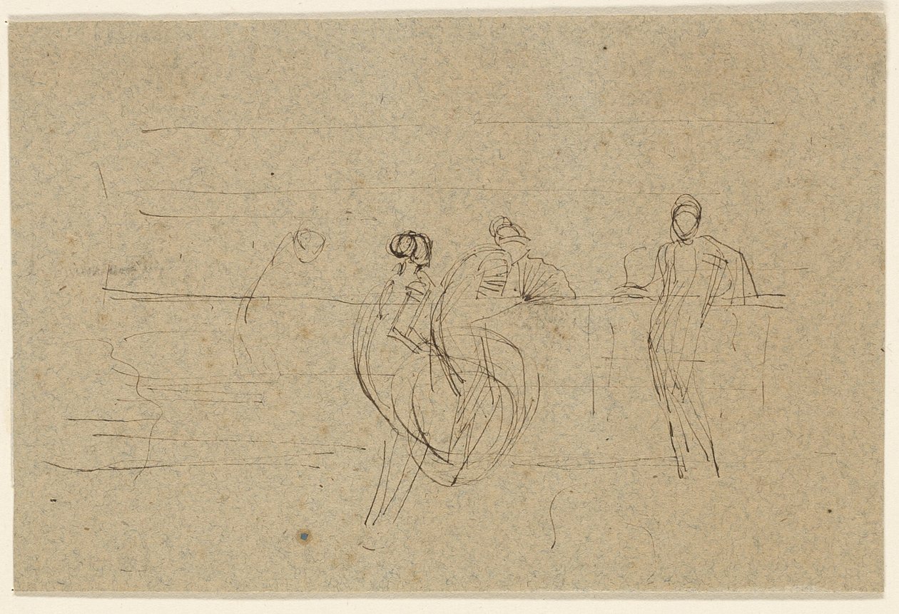 Figures by a Railing by James McNeill Whistler