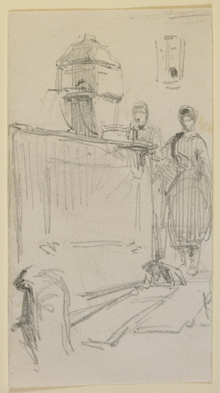 Figures by a Fountain by James Abbott McNeill Whistler