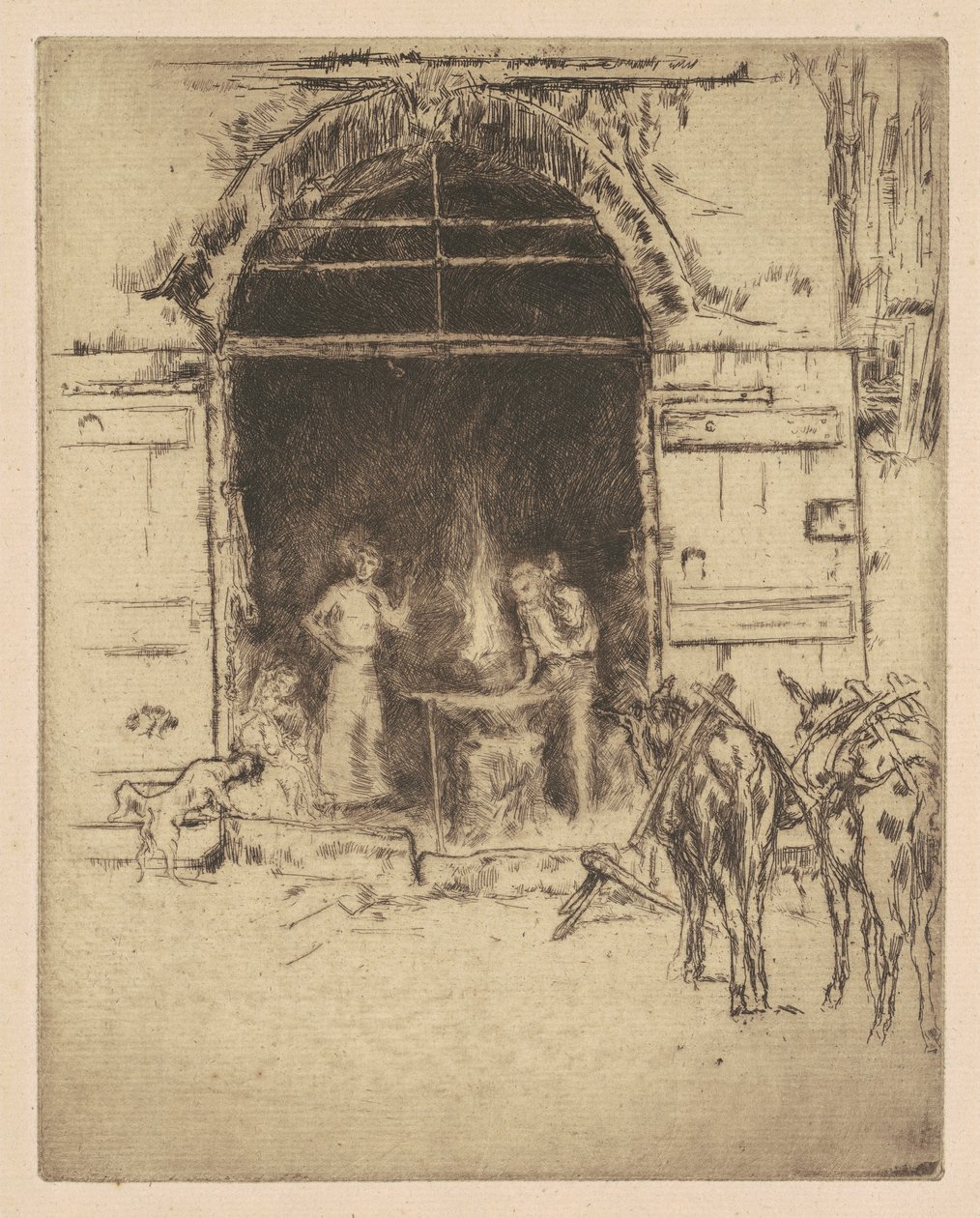 Flaming Forge by James Abbott McNeill Whistler