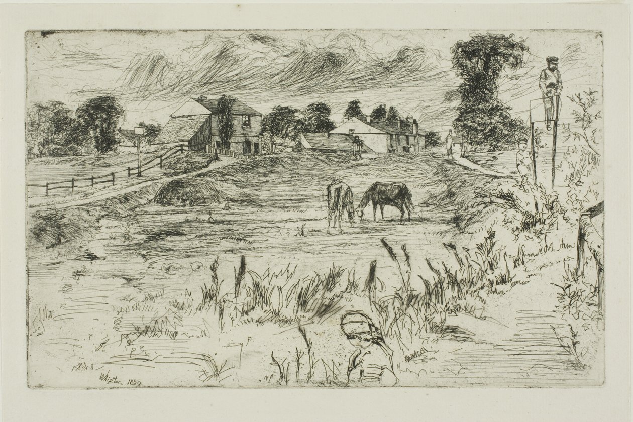 Landscape with Horses by James Abbott McNeill Whistler