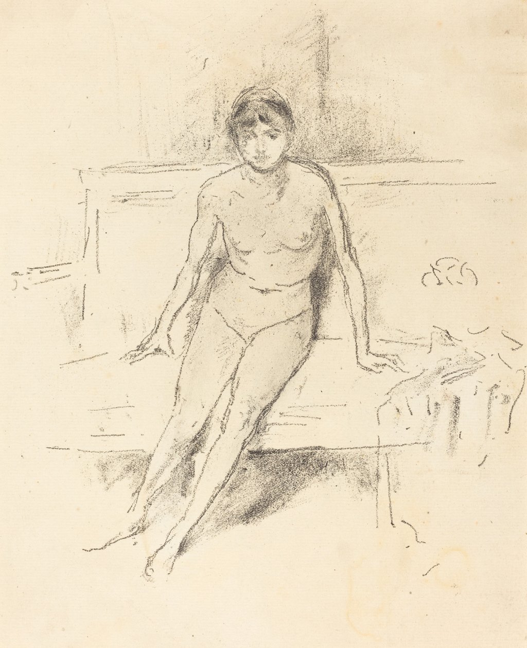 Nude Model on an Empire Sofa by James Abbott McNeill Whistler