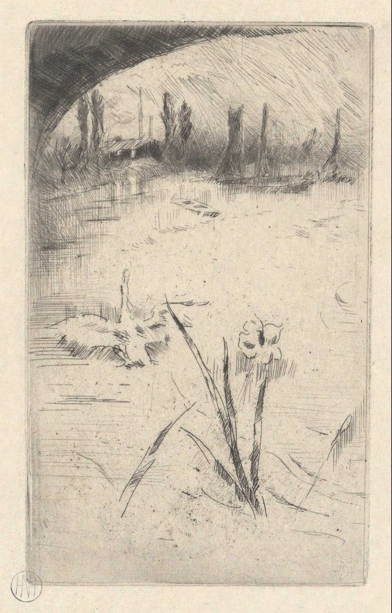 Swan and Iris by James Abbott McNeill Whistler