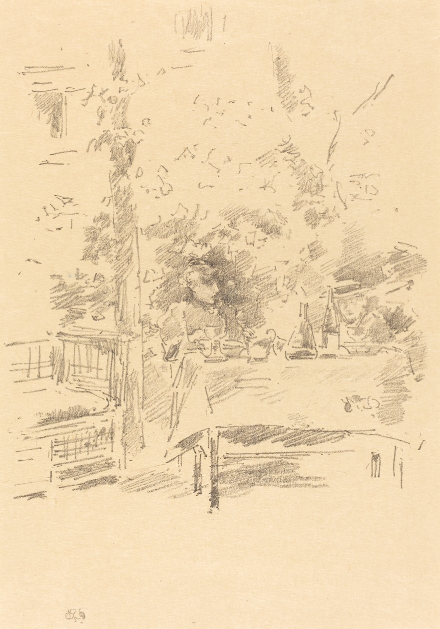 Tête-à-tête in the Garden by James Abbott McNeill Whistler