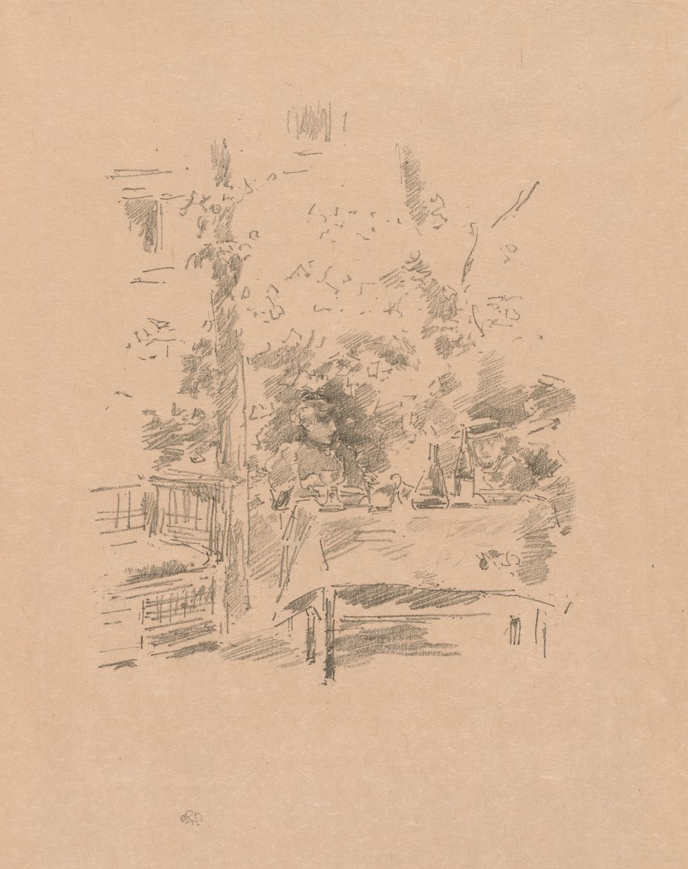 Tête-à-tête in the Garden by James Abbott McNeill Whistler