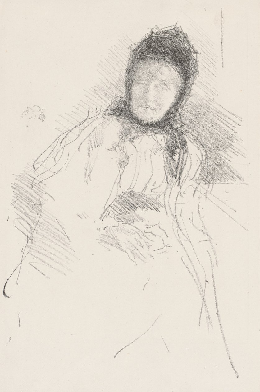 Unfinished Sketch of Lady Haden by James Abbott McNeill Whistler