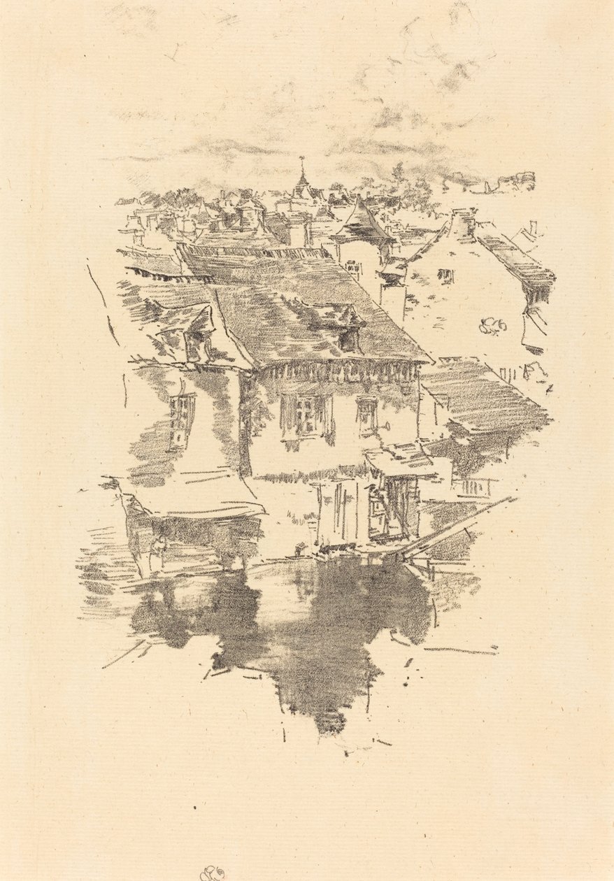 Vitré: The Canal by James Abbott McNeill Whistler