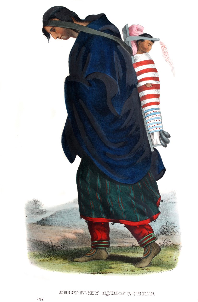 Chippeway (Ojibwe) Woman and Child by James Otto Lewis