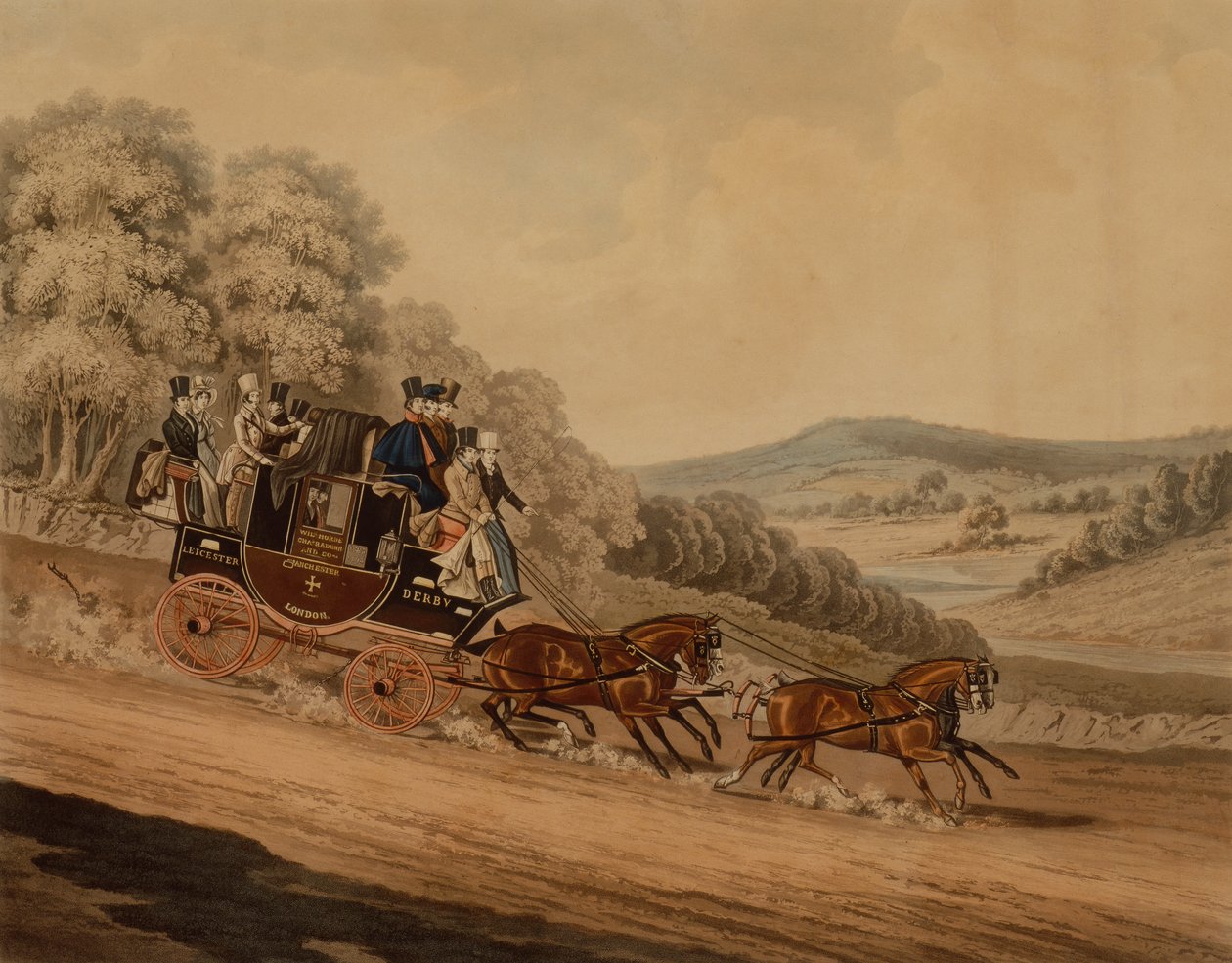 Manchester Coach by James Pollard