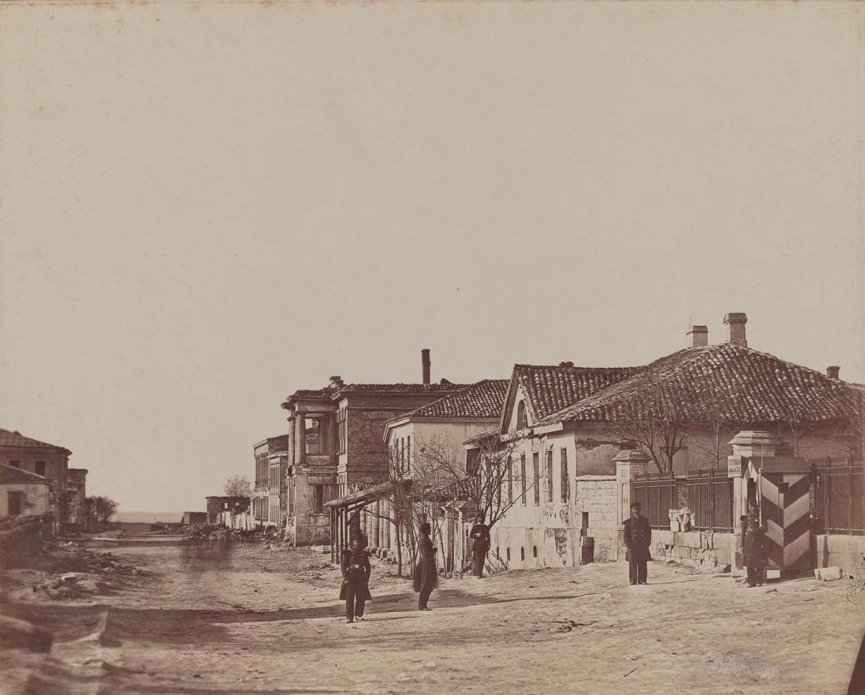 View of Street with Soldiers by James Robertson