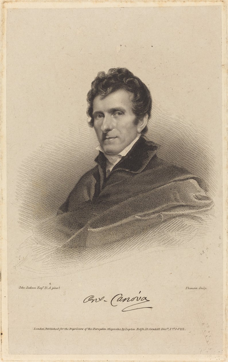 Antonio Canova by James Thomson possibly after John Jackson