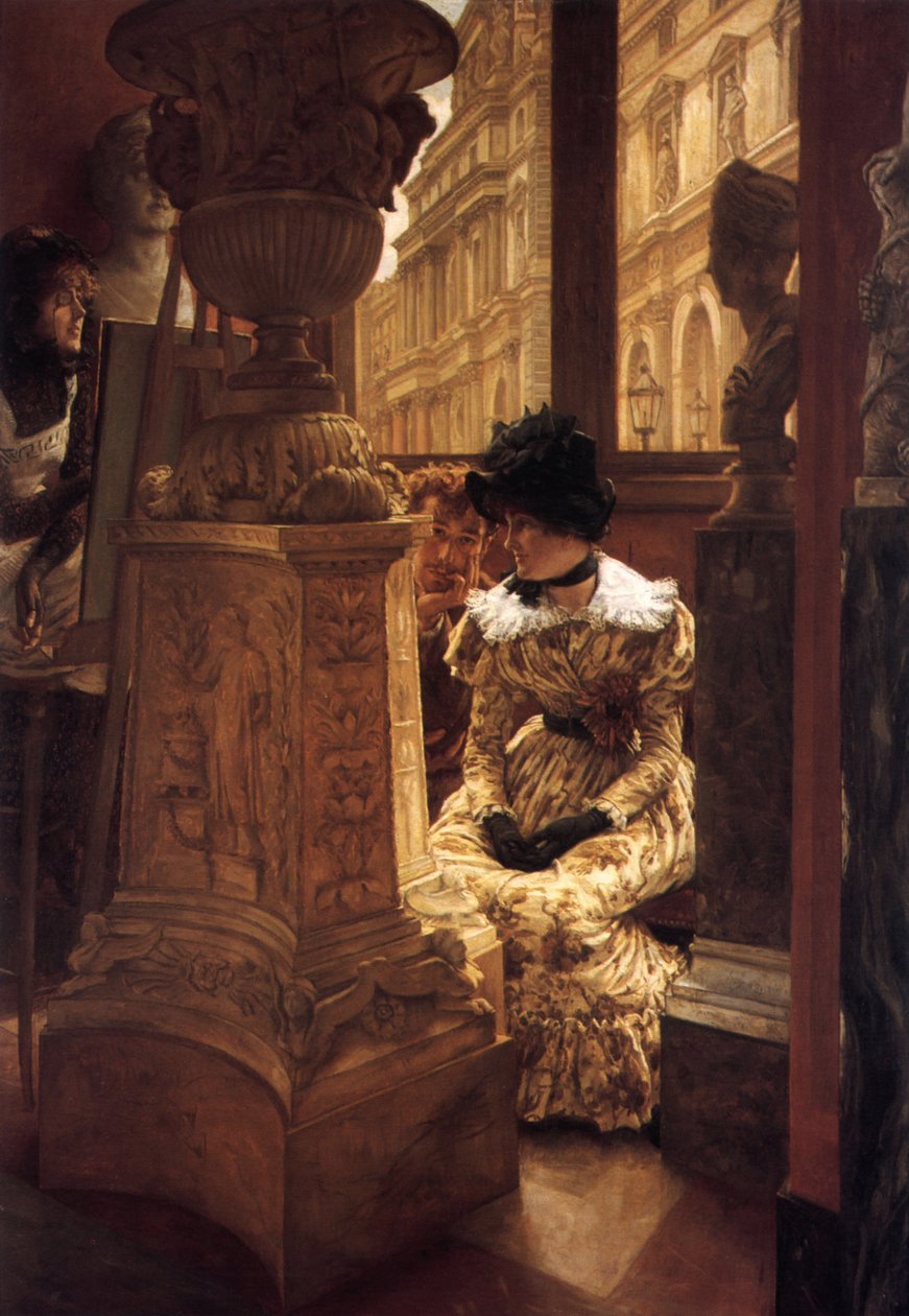 In the Louvre by James Tissot