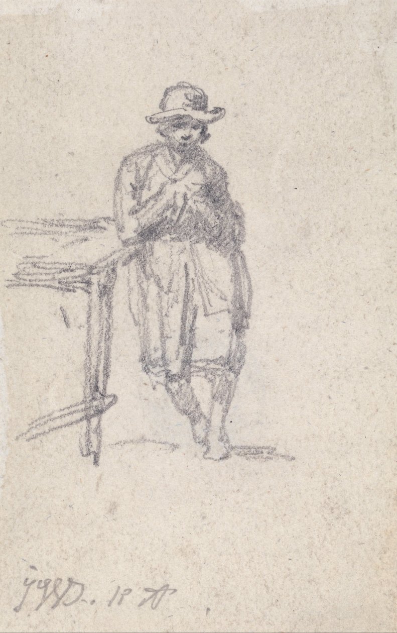 A Boy Leaning against a Table by James Ward