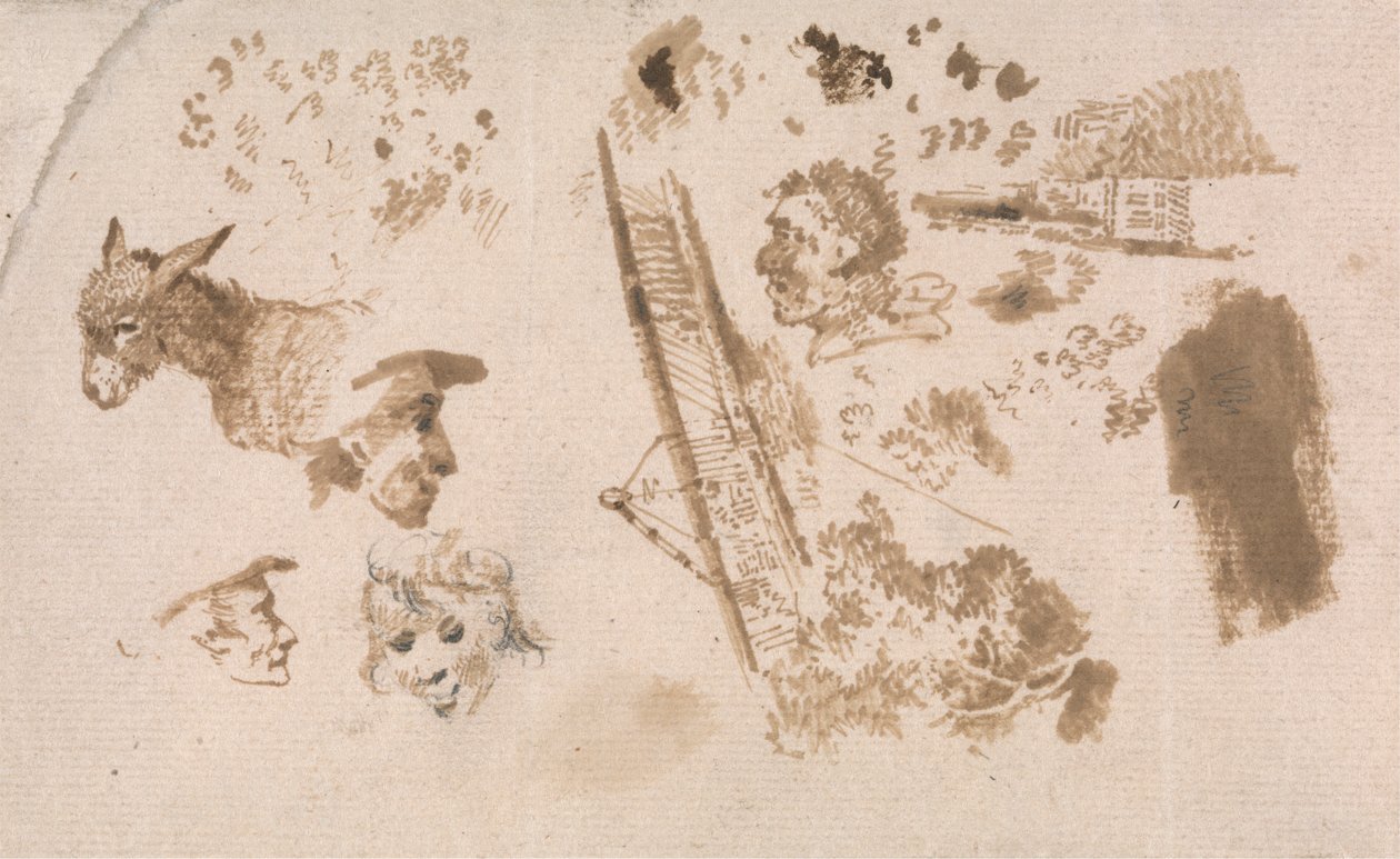 A Sheet of Slight Sketches by James Ward