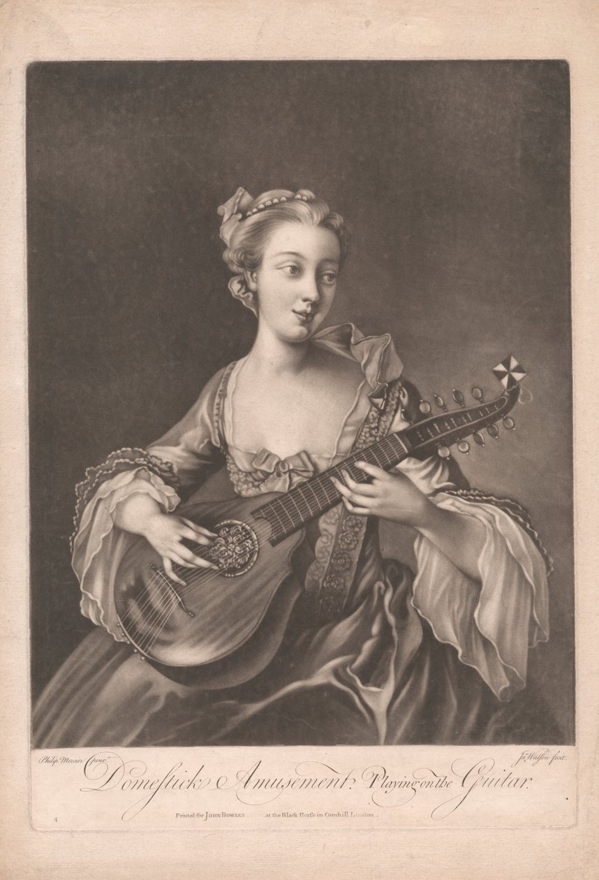 Domestick Amusement: Playing the Guitar by James Watson