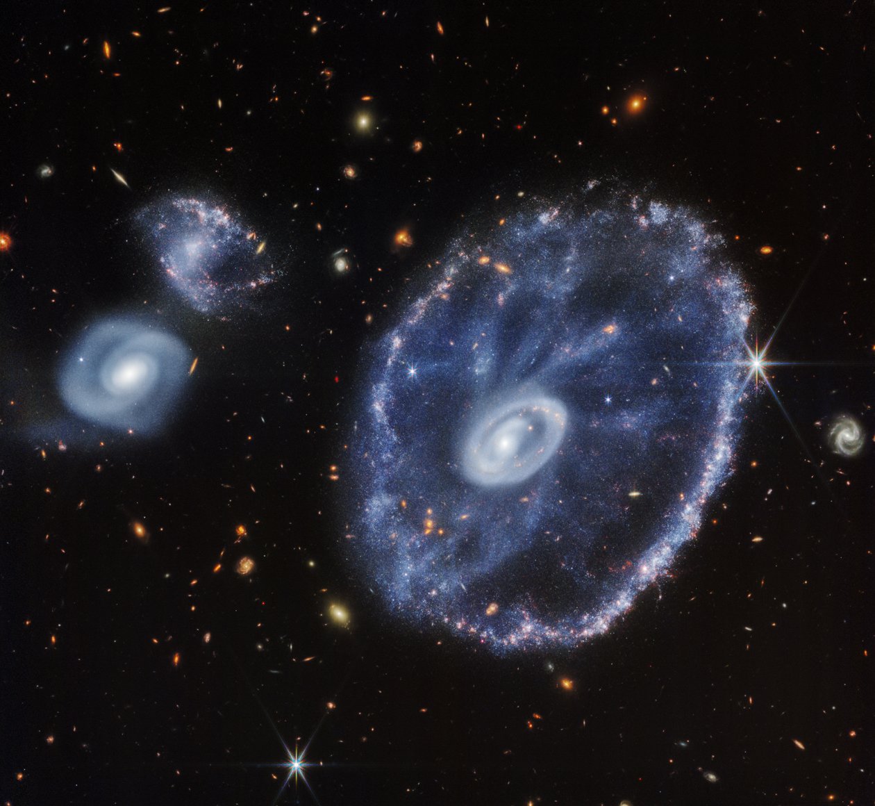 Cartwheel Galaxy (NIRCam only) by James Webb Space Telescope (NASA)