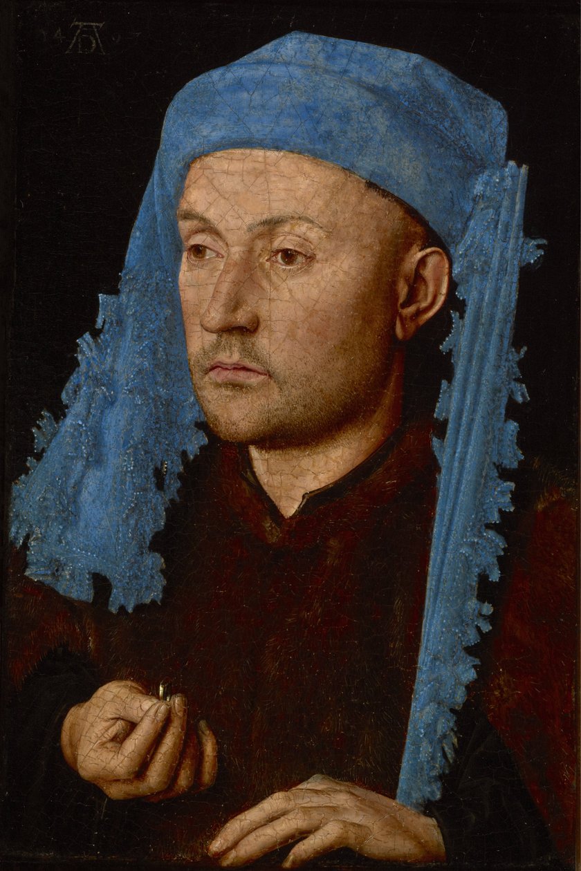 Portrait of a Man with a Blue Chaperon by Jan van Eyck