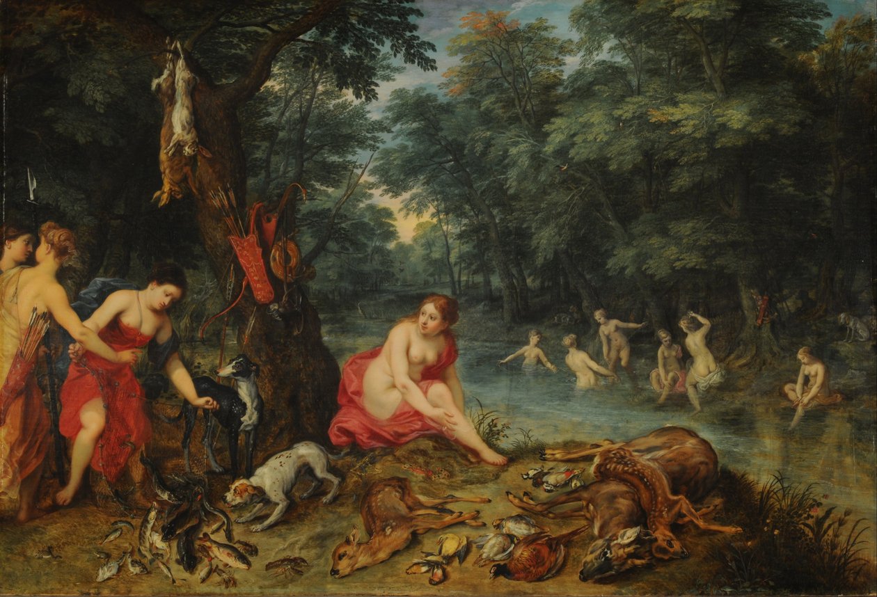 Bath of Nymphs (The Nymphs of Diana Returning from Fishing) by Jan the Elder Brueghel