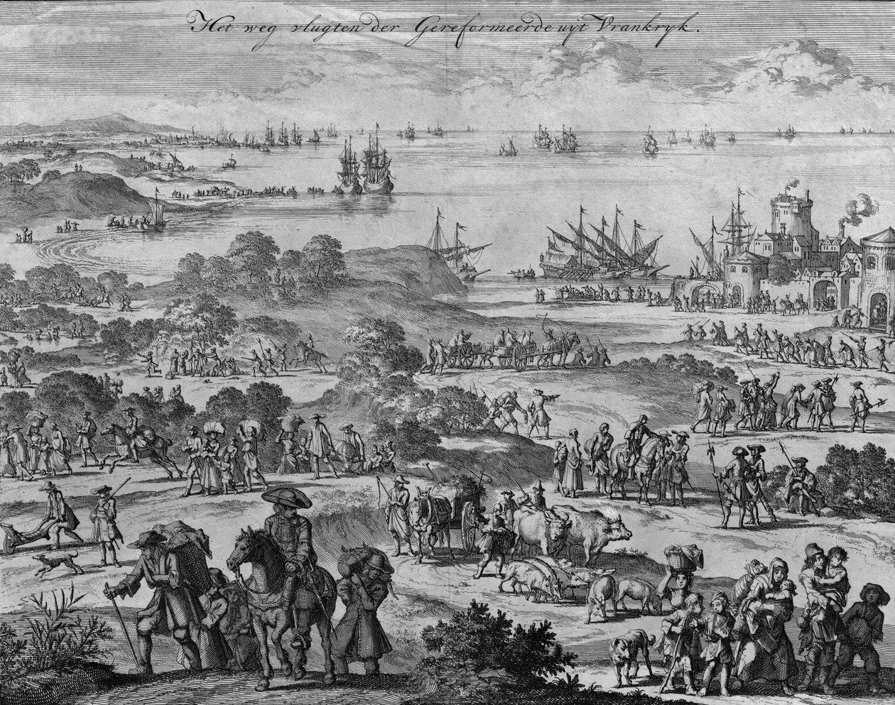 Protestants Leaving France by Jan Luyken