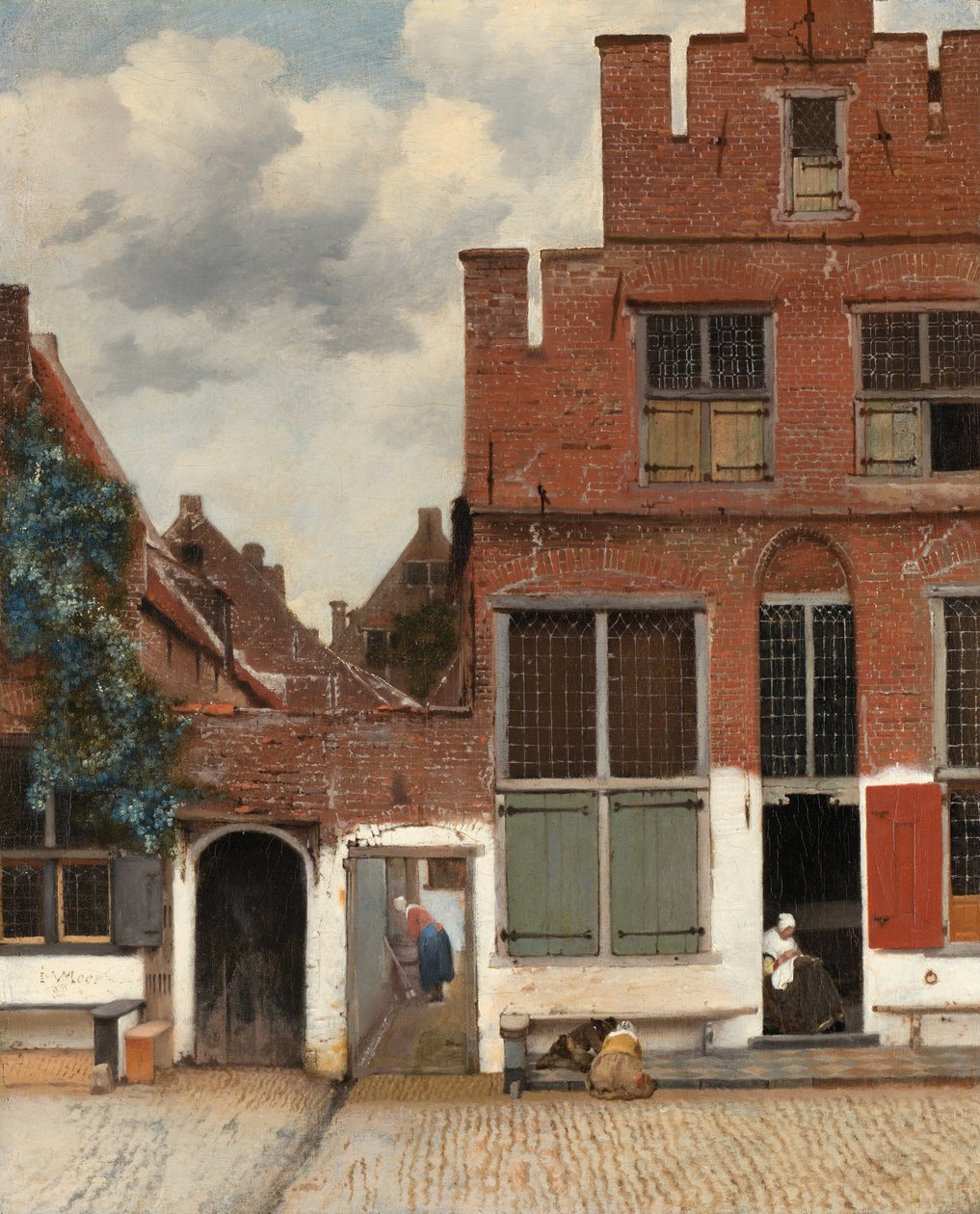 View of Houses in Delft, known as The Little Street by Jan Vermeer van Delft