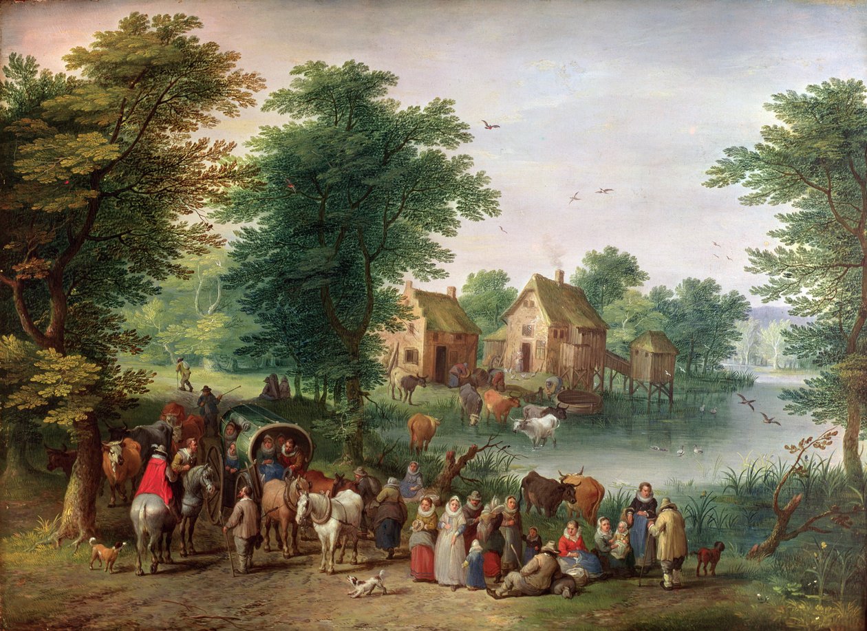 A Fair by Jan the Elder Brueghel