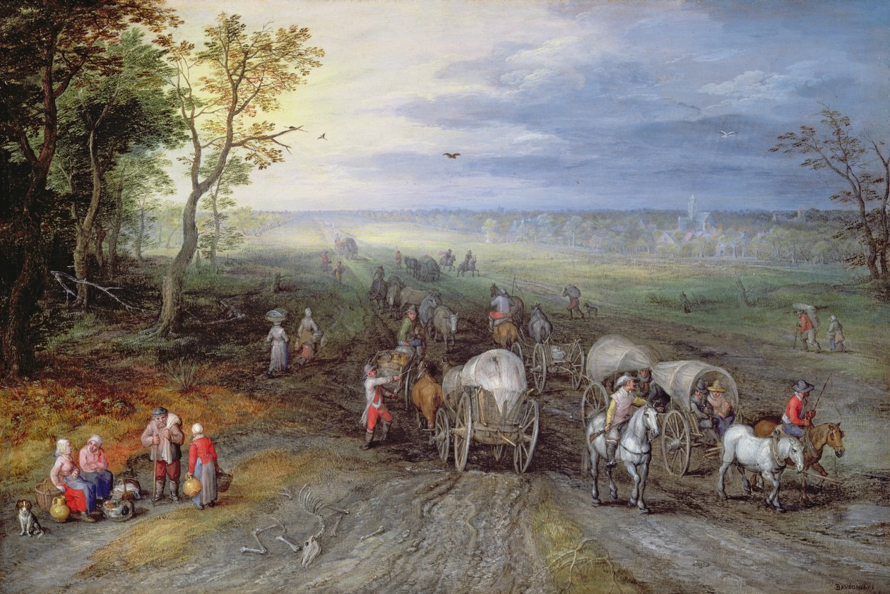 Returning from Market by Jan the Elder Brueghel