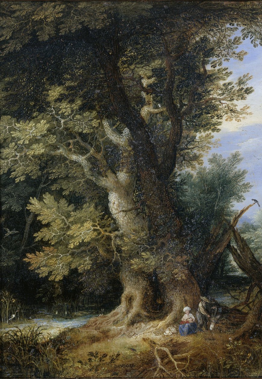 Rest on the Flight into Egypt, 1600-99 by Jan the Elder after Brueghel