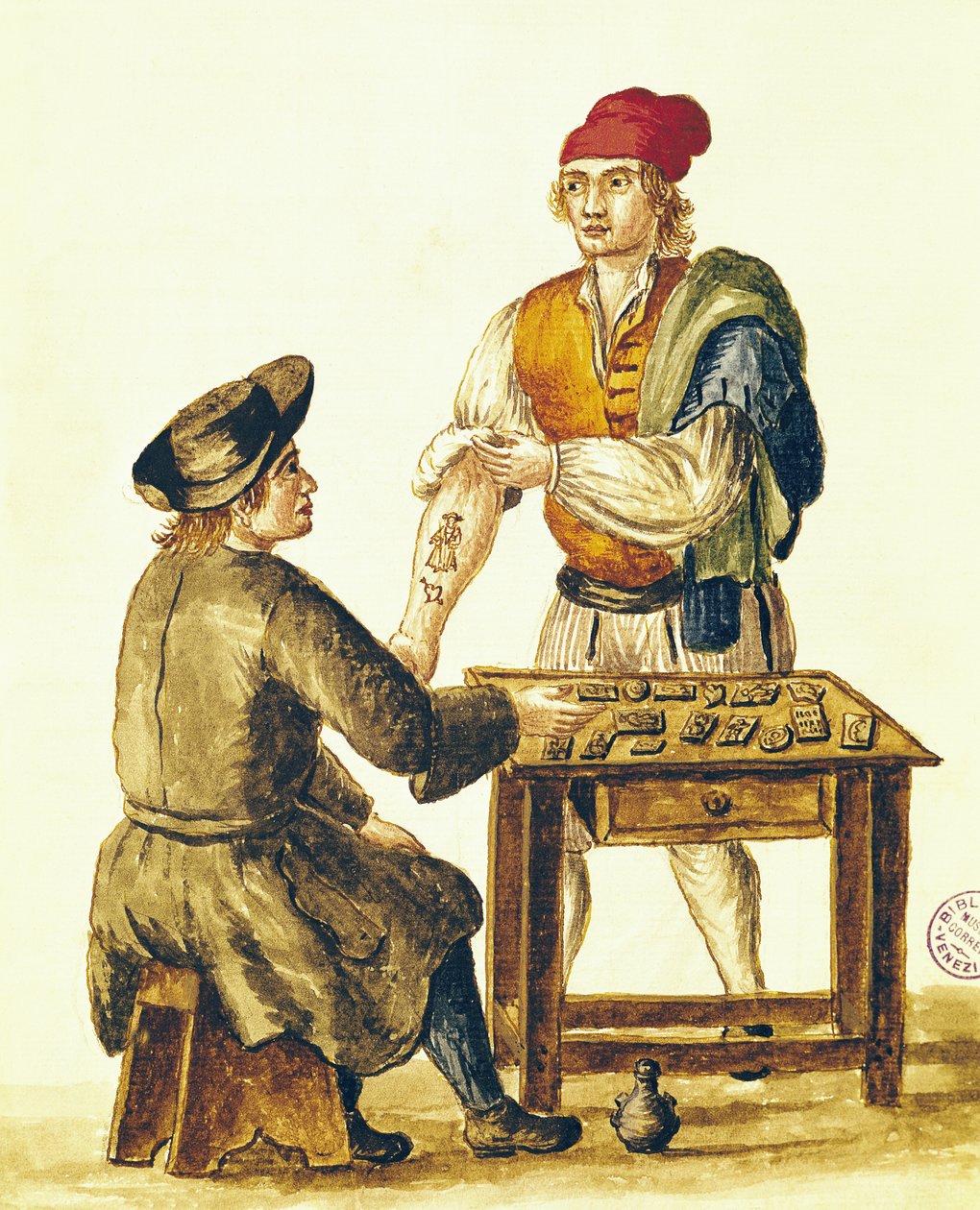 Venetian Tattooer by Jan van Grevenbroeck