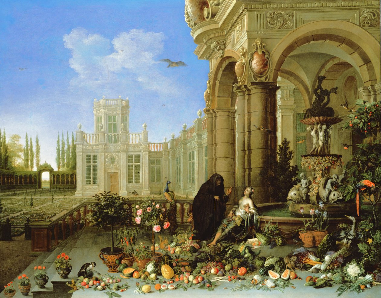 Vertumnus and Pomona by Jan van Kessel the Elder