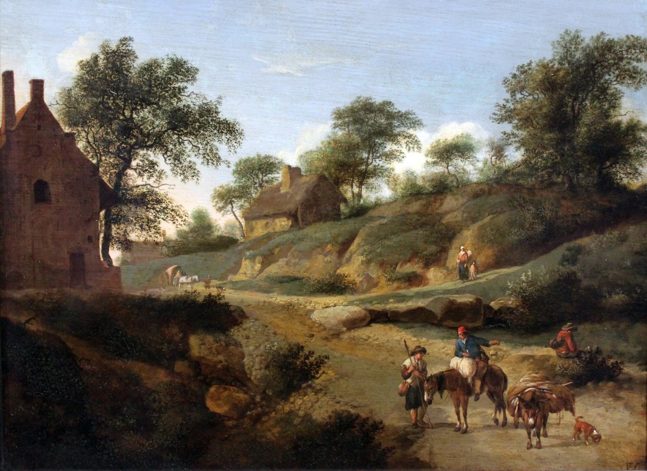 On a Country Road by Jan van der Heyden