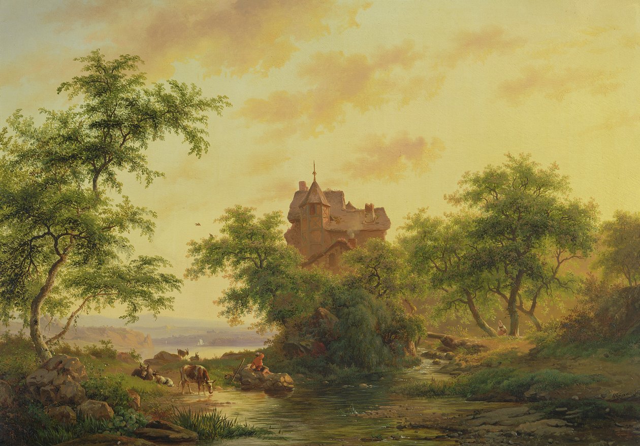 Landscape by Jan Adam Janszoon Kruseman
