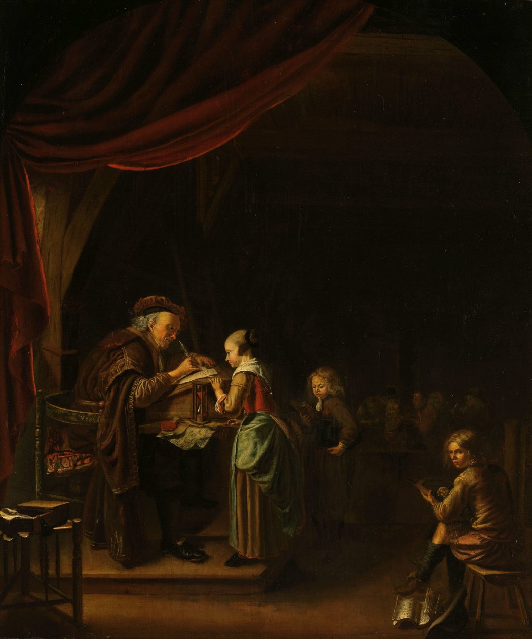 The Schoolmaster by Jan Adriaensz. van Staveren (copy after)