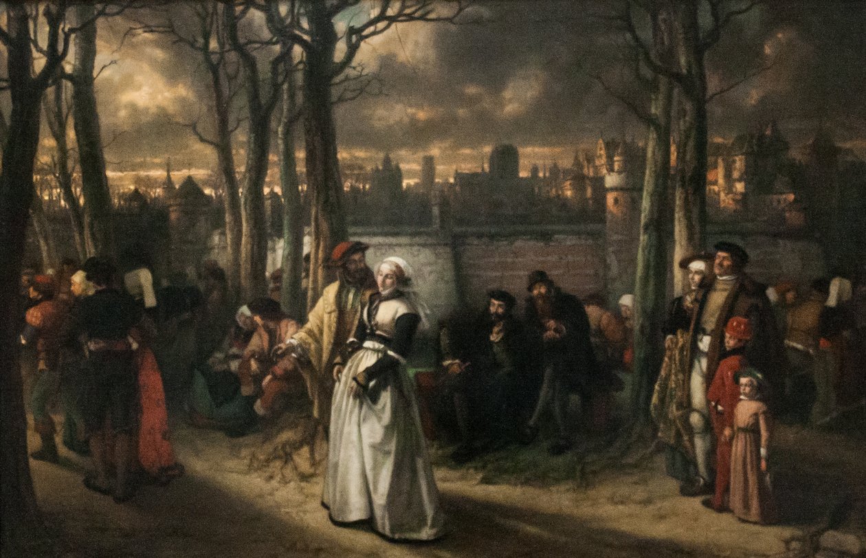 A Walk Outside the Walls by Jan August Hendrik Leys