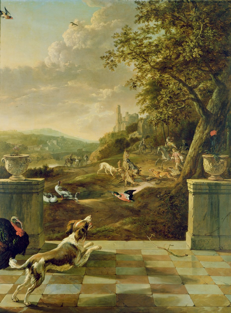 Hunting Scene by Jan Baptist Weenix