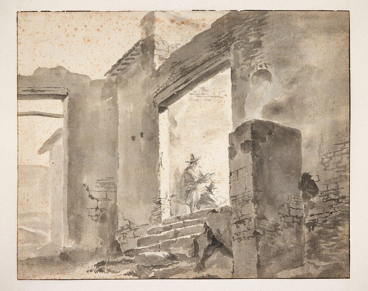 Two Artists in a Ruin by Jan Baptist Weenix