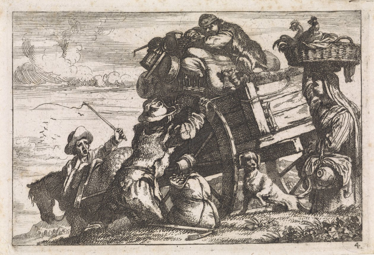The Cart by Jan Baptist de Wael
