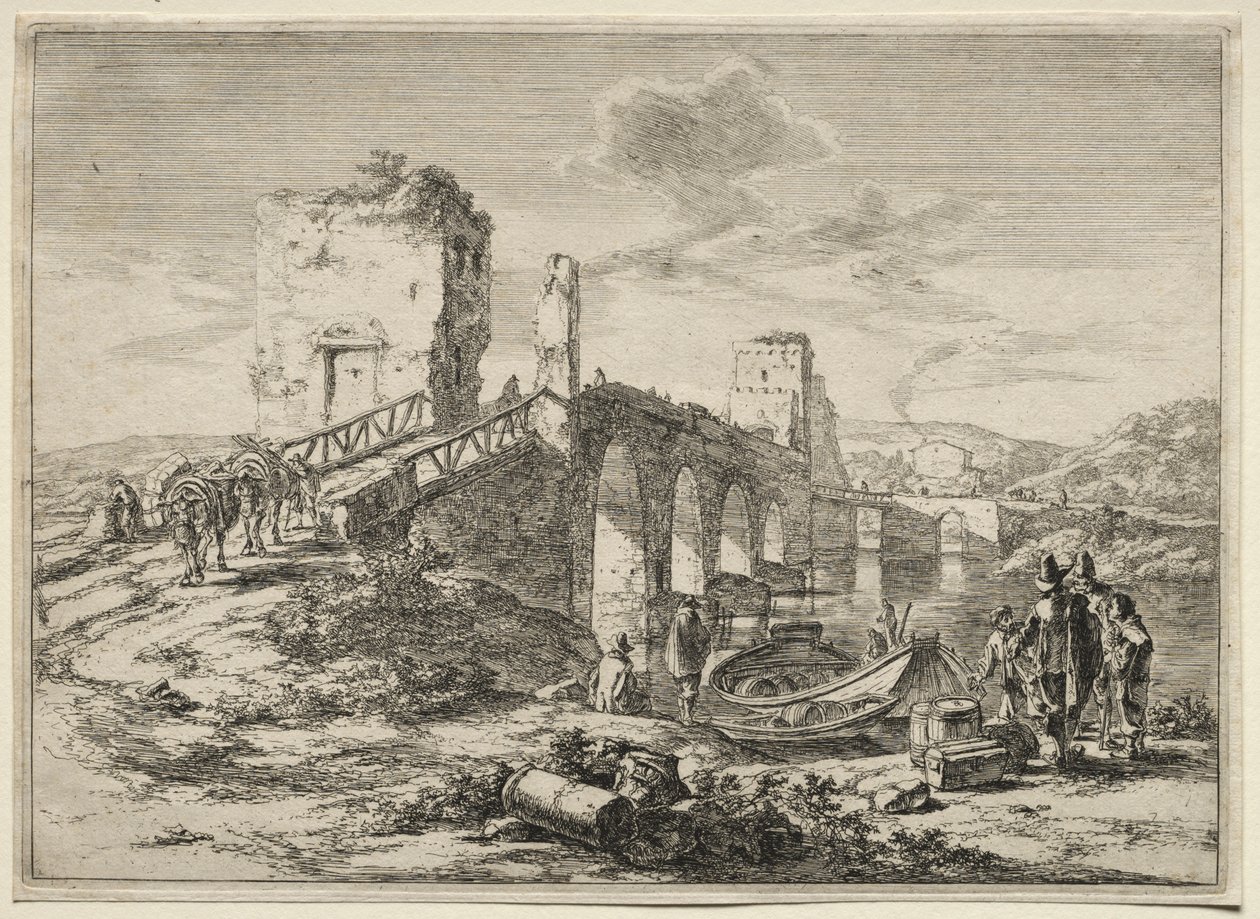 The Molle Bridge over the Tiber by Jan Both
