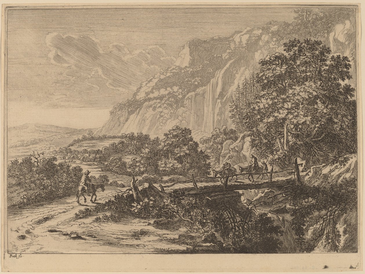The Wooden Bridge at Sulmona near Tivoli by Jan Both