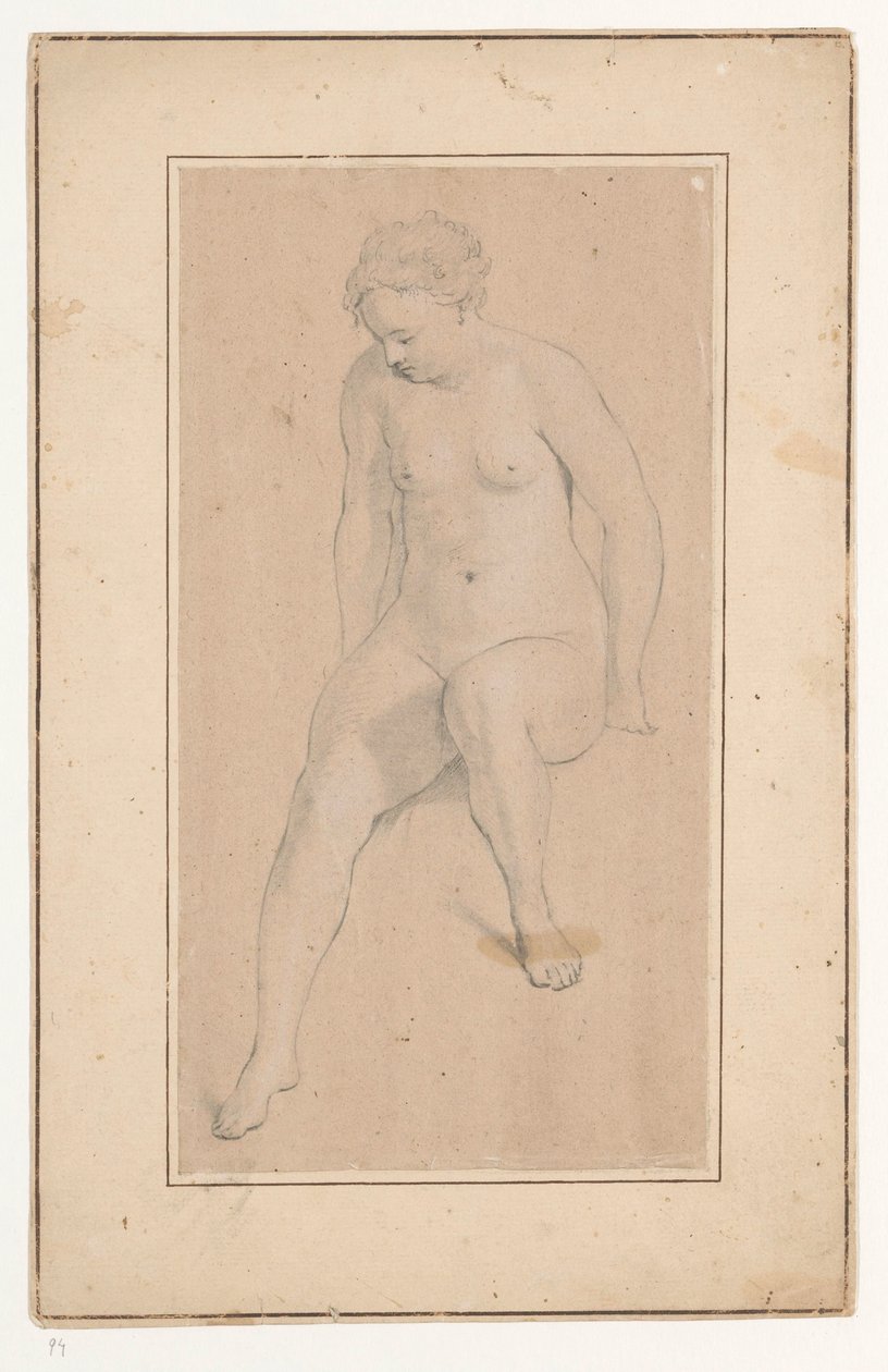 Seated Female Nude by Jan Brandes (possibly)