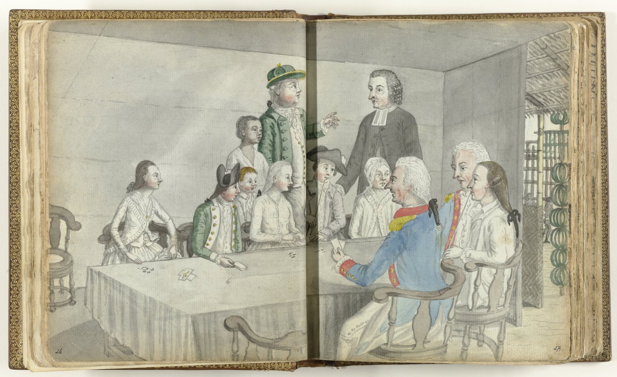 European Card Party in Ceylon by Jan Brandes