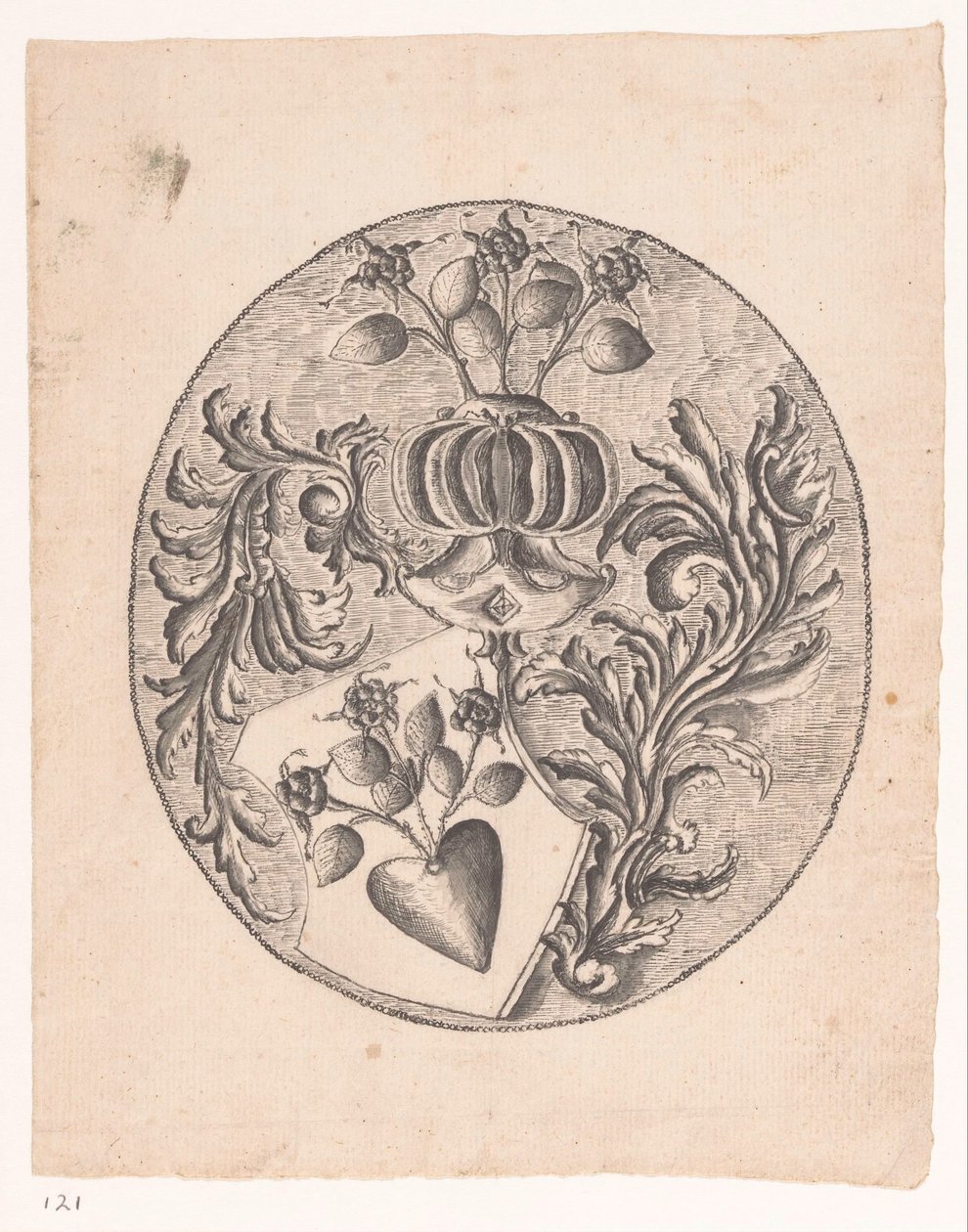 Family Crest with Rose by Jan Brandes