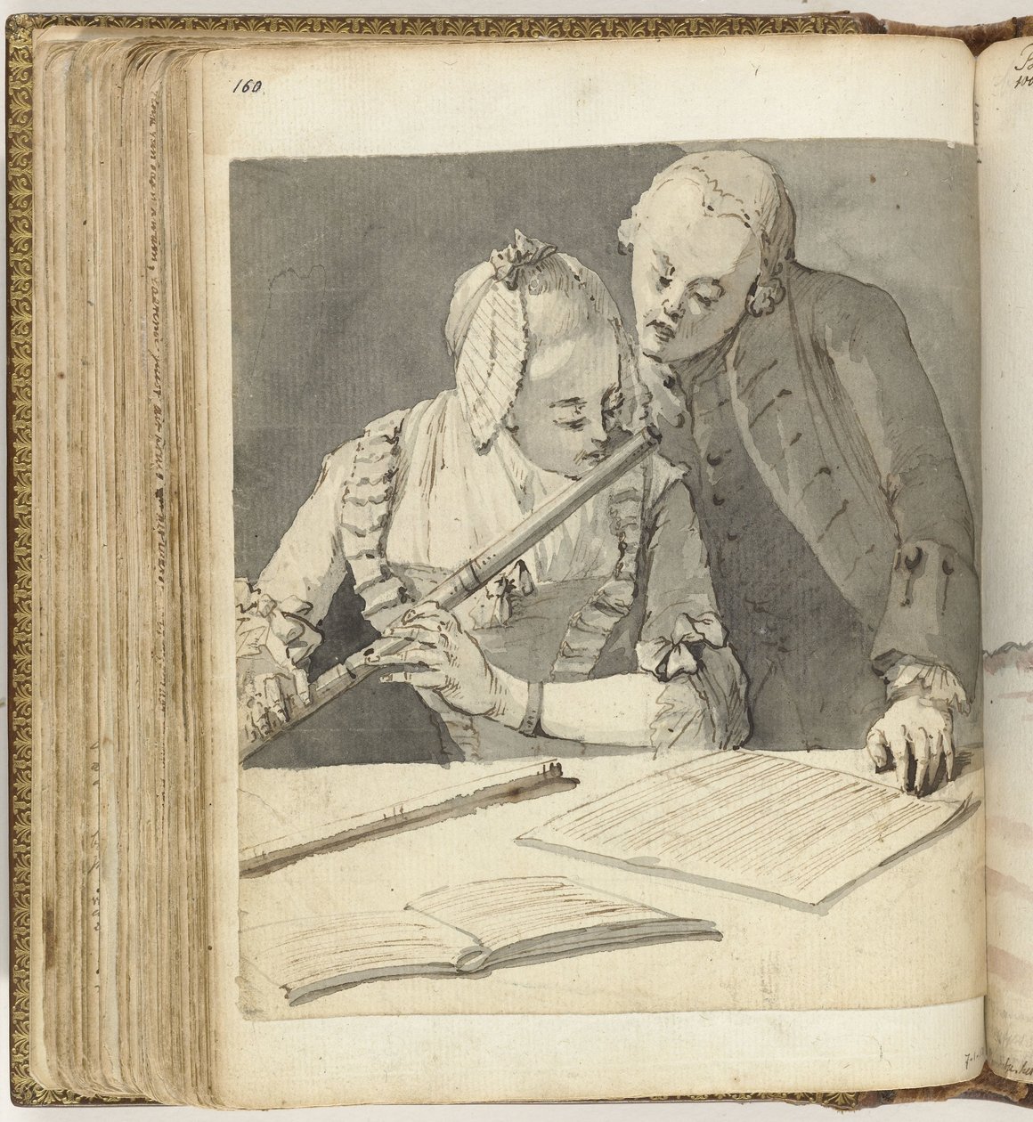 Man and Woman with Flute by Jan Brandes