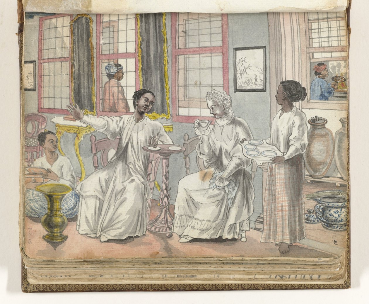 Visiting an European House, Batavia by Jan Brandes