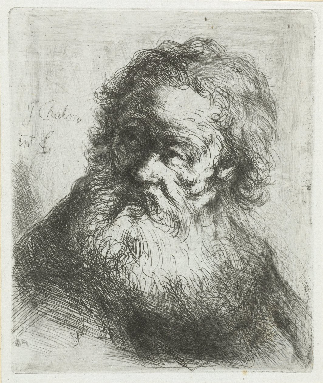 Old Man with Beard by Jan Chalon