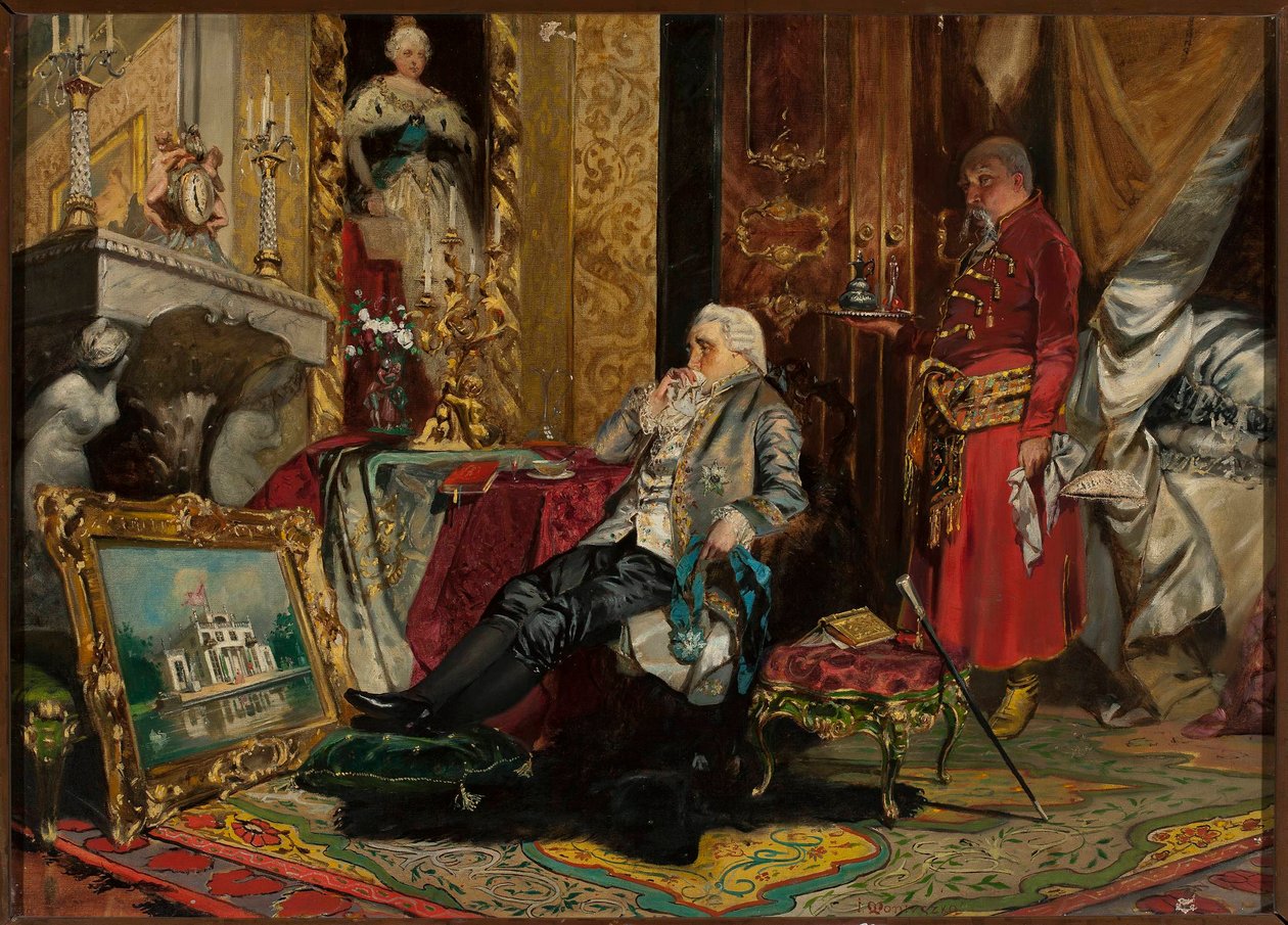King Stanisław August Poniatowski in Petersburg by Jan Czesław Moniuszko