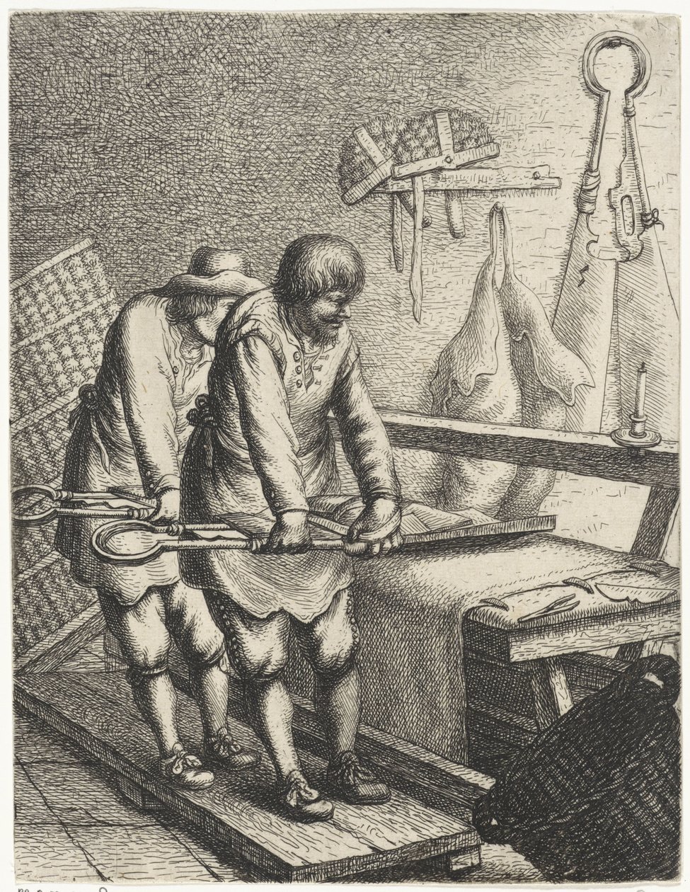 Cloth Shearers by Jan Gillisz. van Vliet