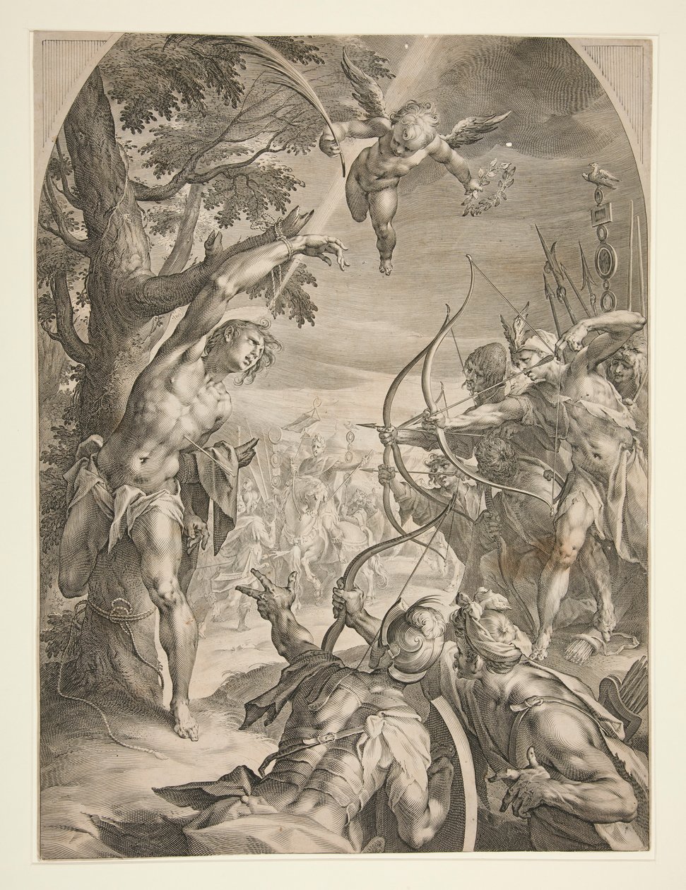Martyrdom of Saint Sebastian by Jan Harmensz. Muller