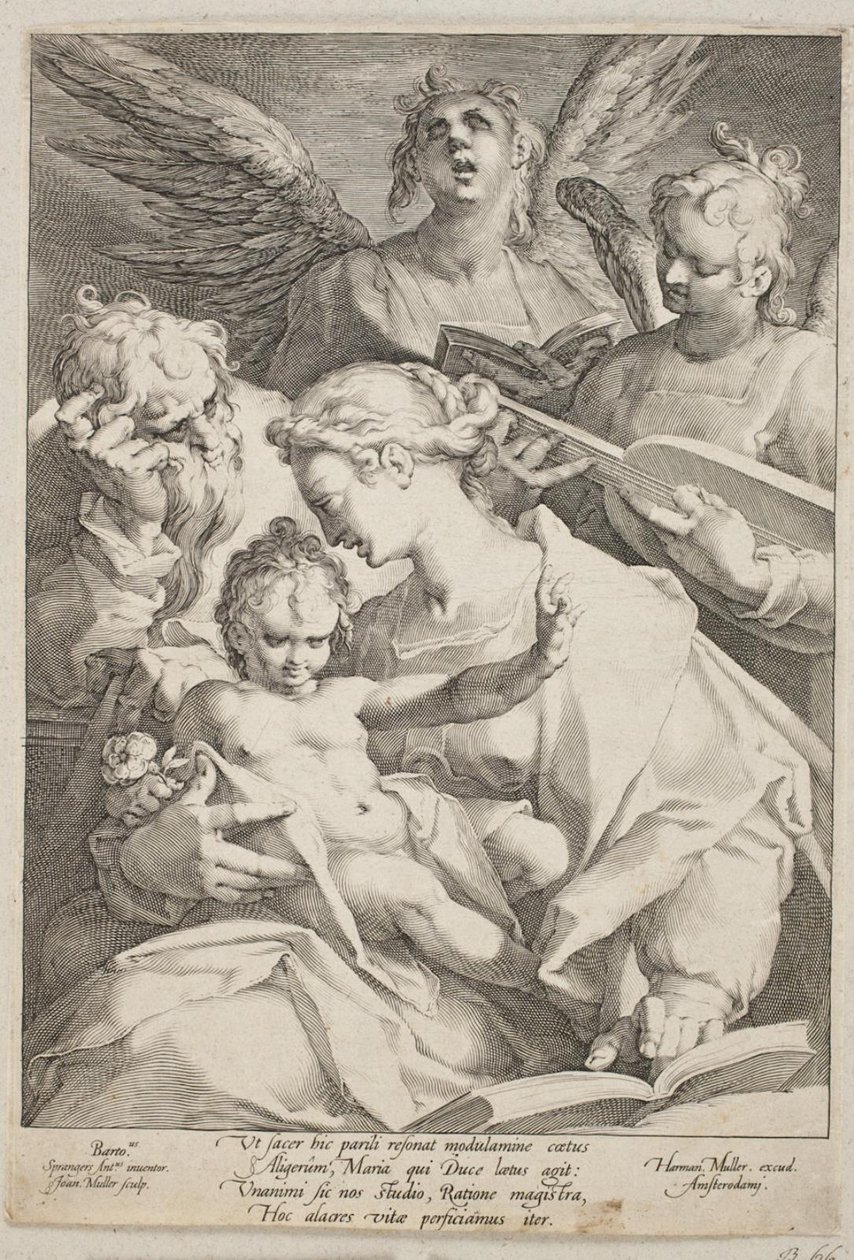 The Holy Family Attended by Angels by Jan Harmensz. Muller