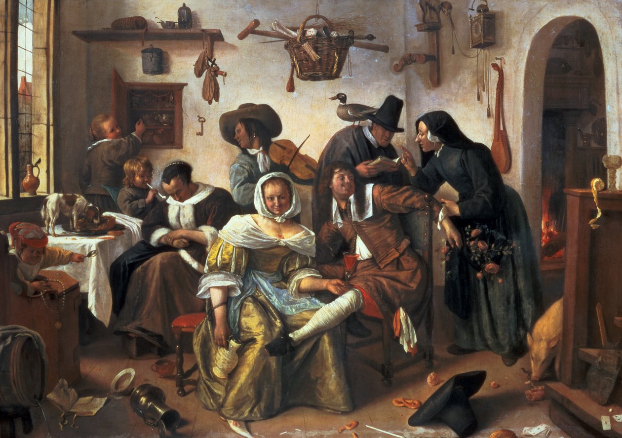 Beware of Luxury, c.1663 by Jan Havicksz. Steen