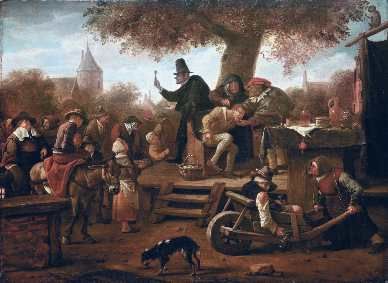 The Quacksalver by Jan Havickszoon Steen